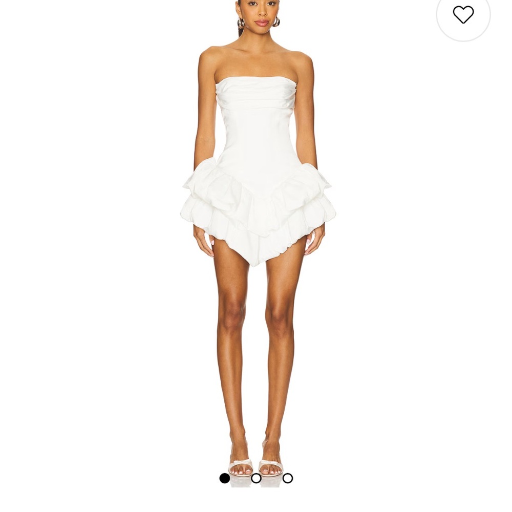 NBD Cream Strapless Dress
